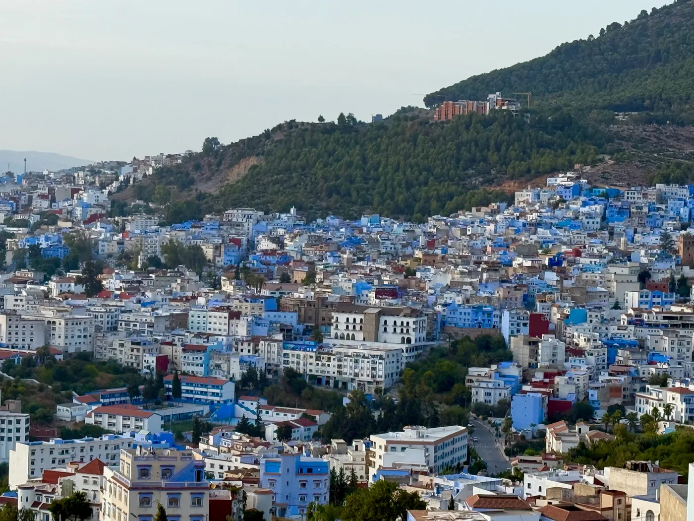Panoramica di Chefchaouen sulle montagne del Rif